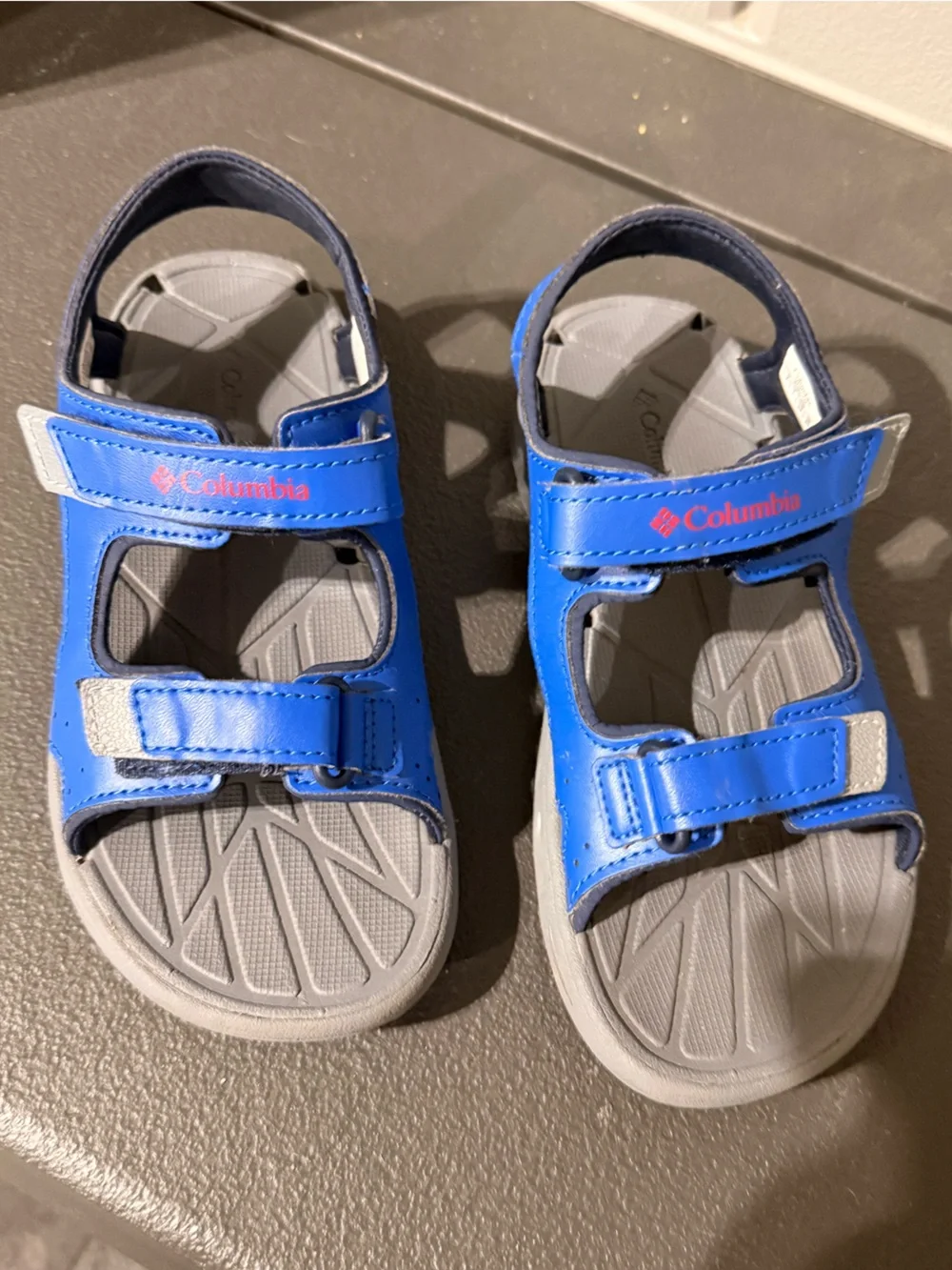 Columbia Blue and Gray Kids' Adjustable Sport Sandals